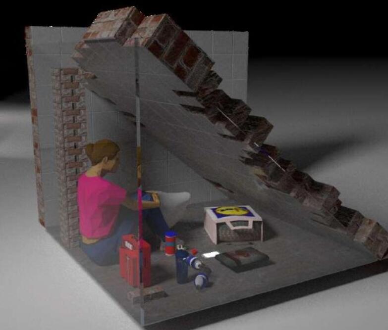 地震黃金三角逃生